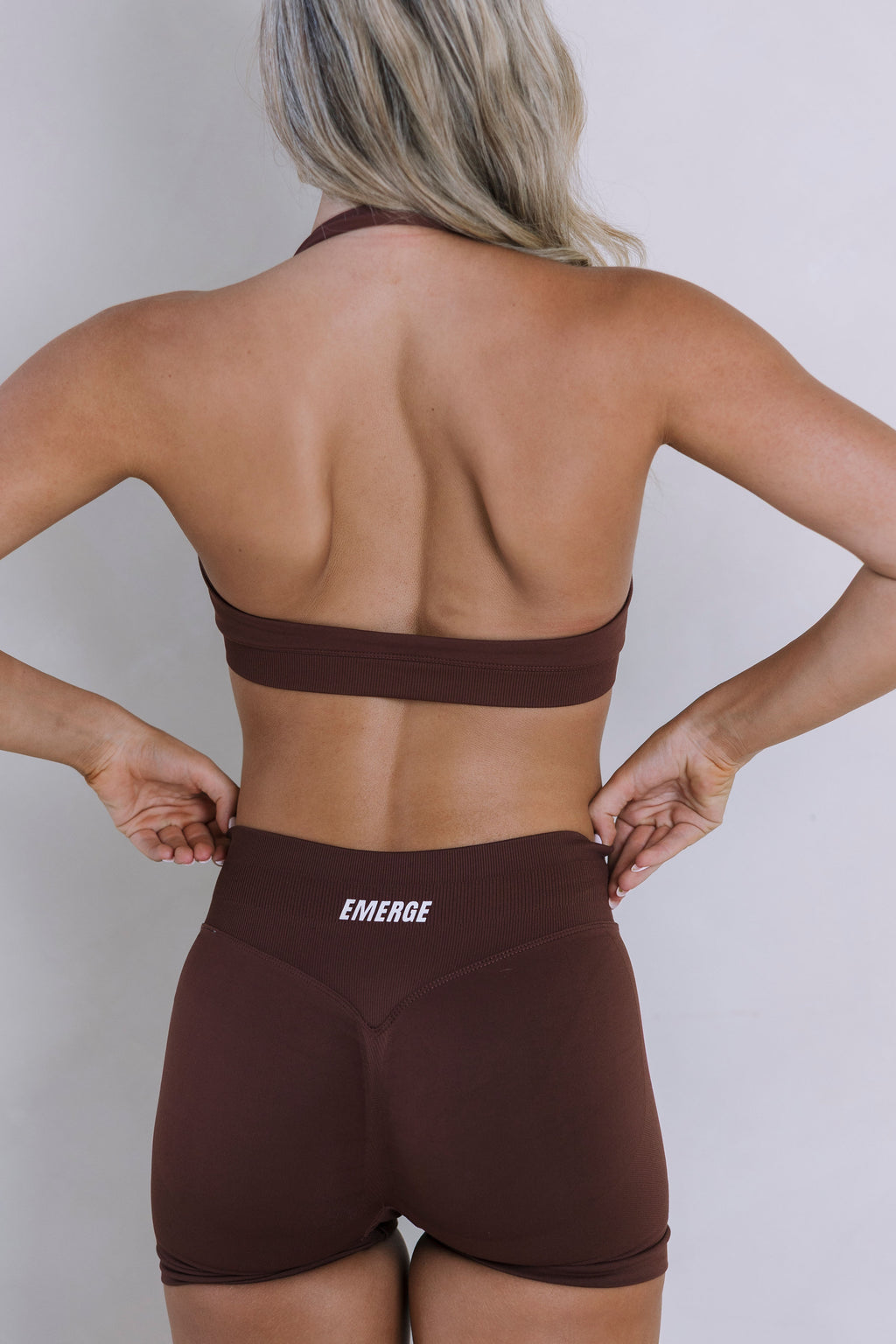Elevate Halter Crop- Espresso