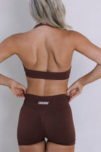 Elevate Halter Crop- Espresso
