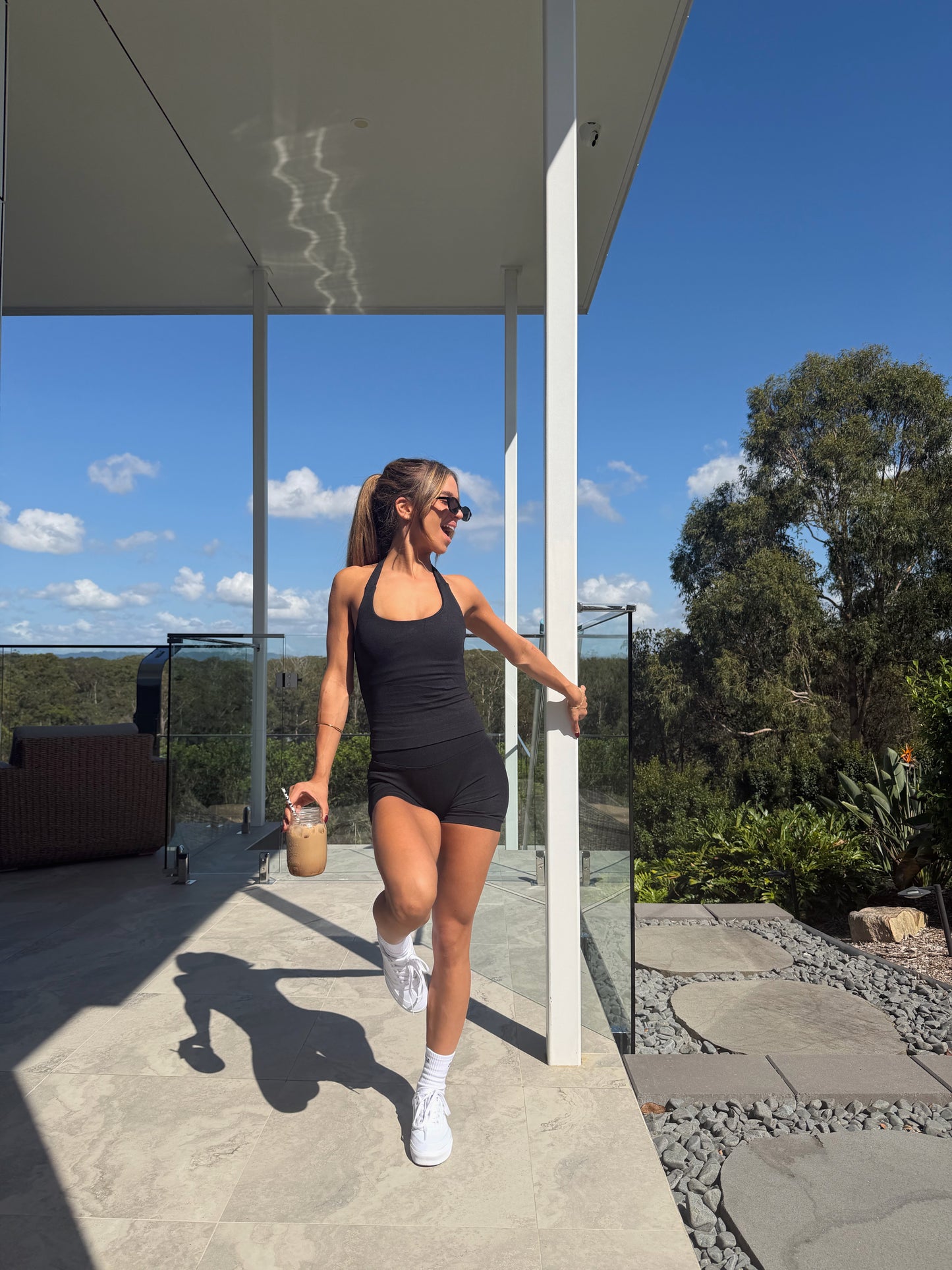 Elevate Halter Tank - Black