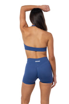 Elevate Halter Crop- Storm Blue