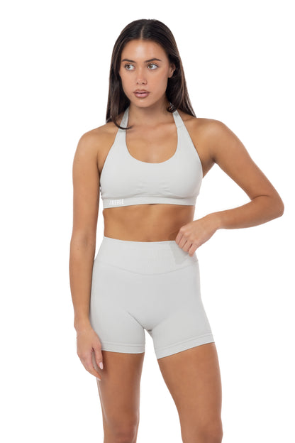 Elevate Halter Crop- Latte