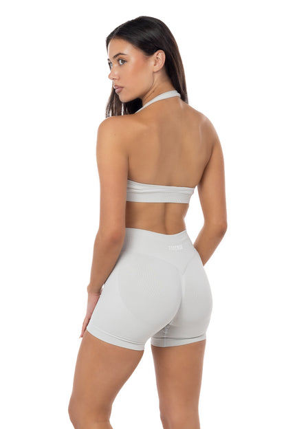 Elevate Halter Crop- Latte