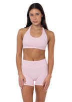 Elevate Halter Crop- Cloud Pink