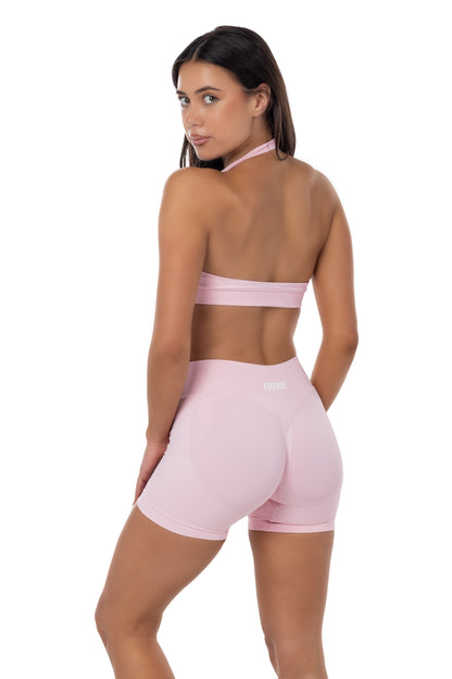 Elevate Halter Crop- Cloud Pink