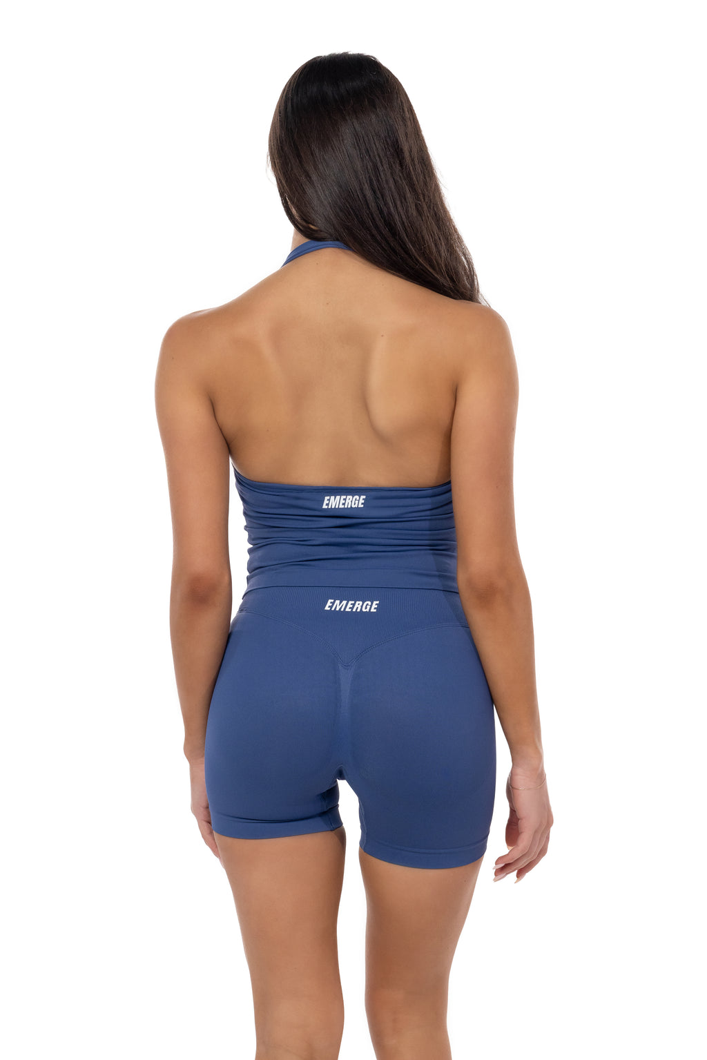 Elevate Longline Halter Tank - Storm Blue