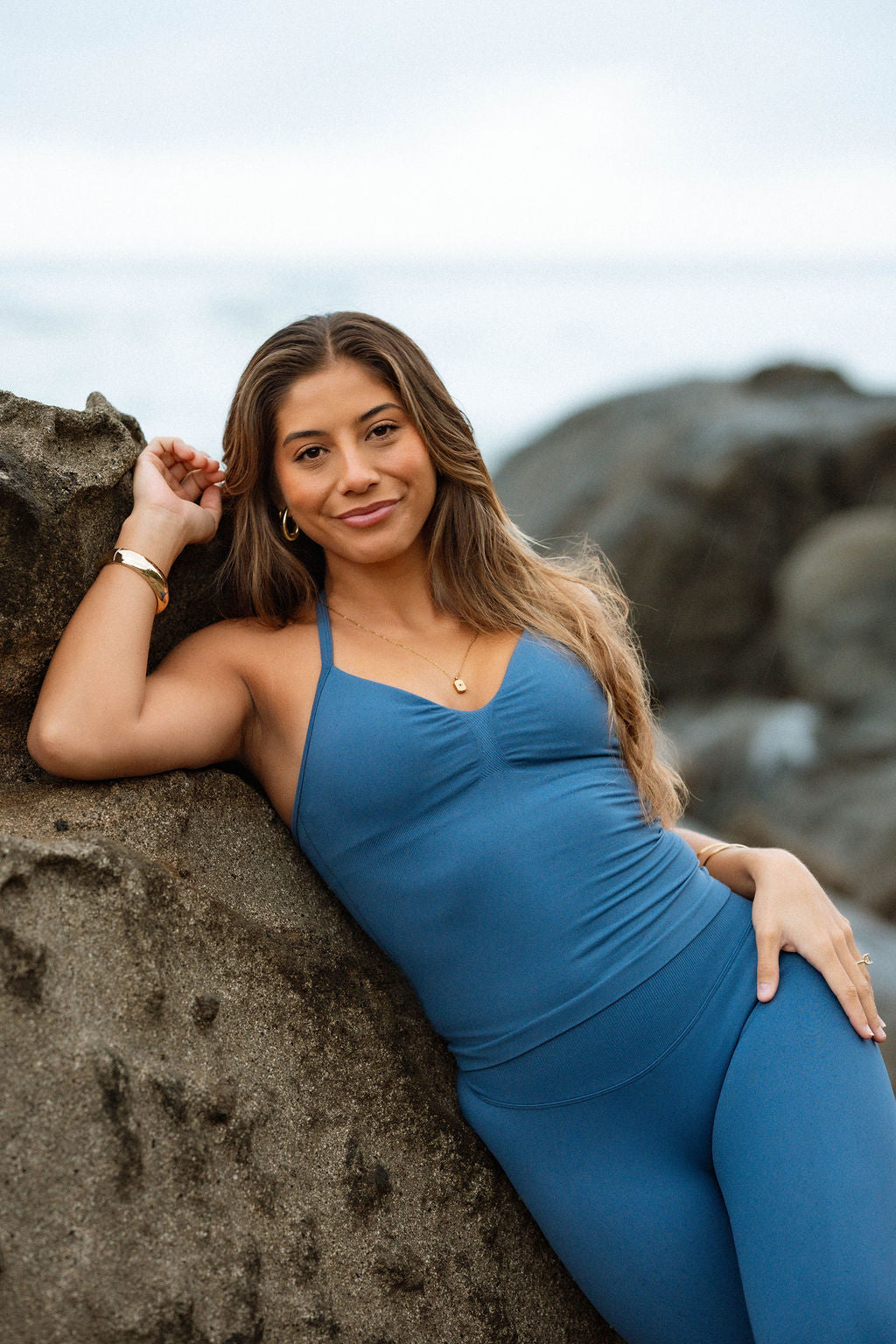 Sculpt Singlet- Storm Blue
