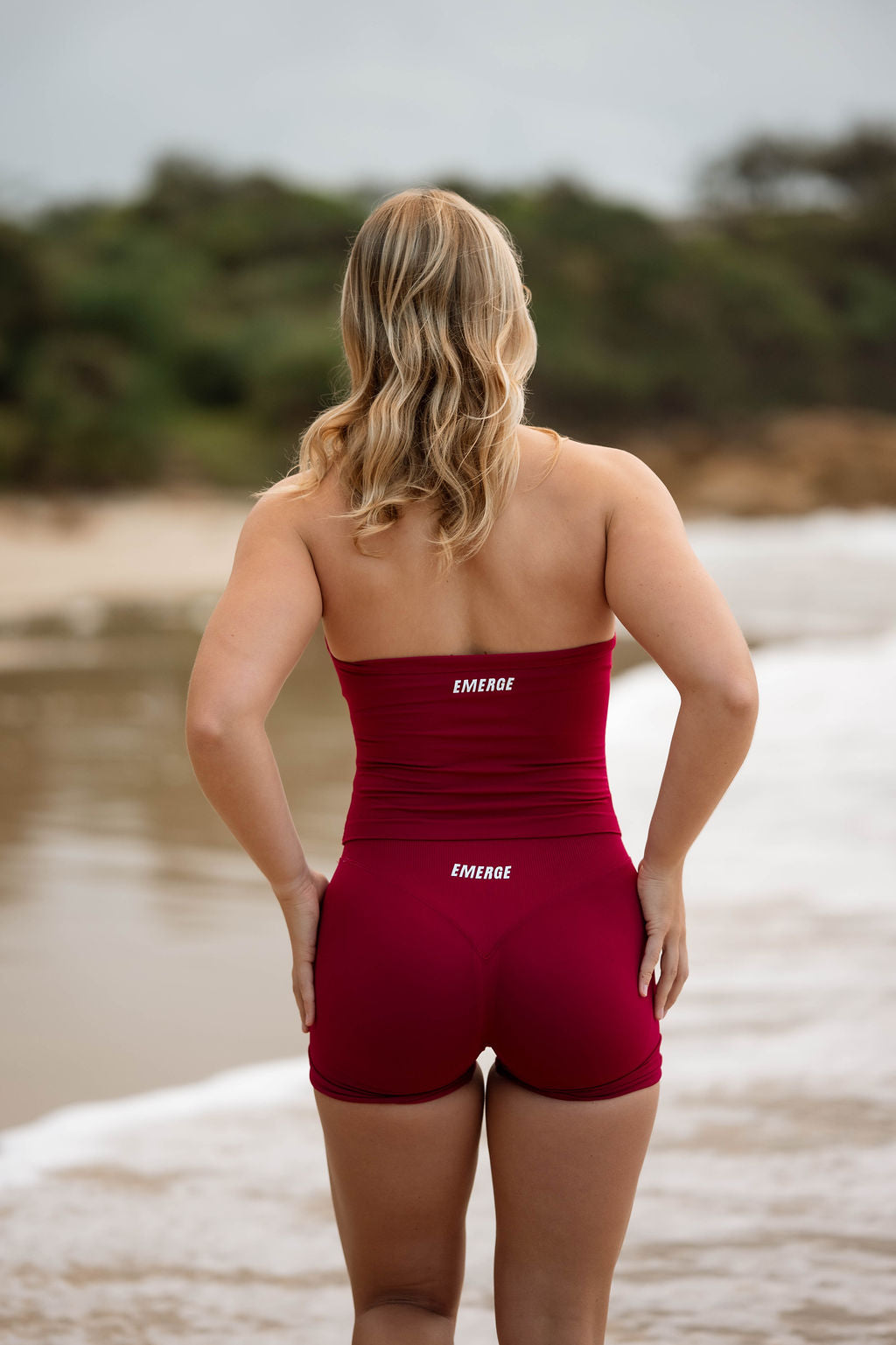 Elevate Shorts- Cherry Red