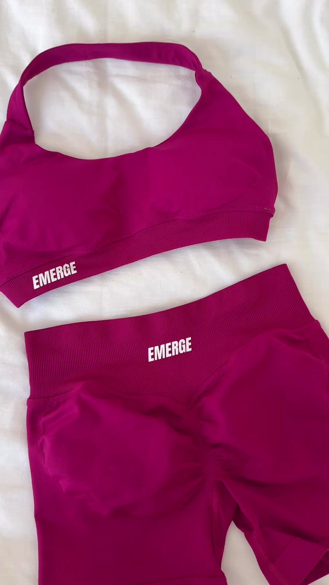 Elevate Halter Crop- Berry